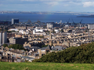 Edinburgh skyline, along the Firth of Forth