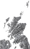 gray scotland relief map