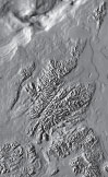 gray scotland relief map showing water depths