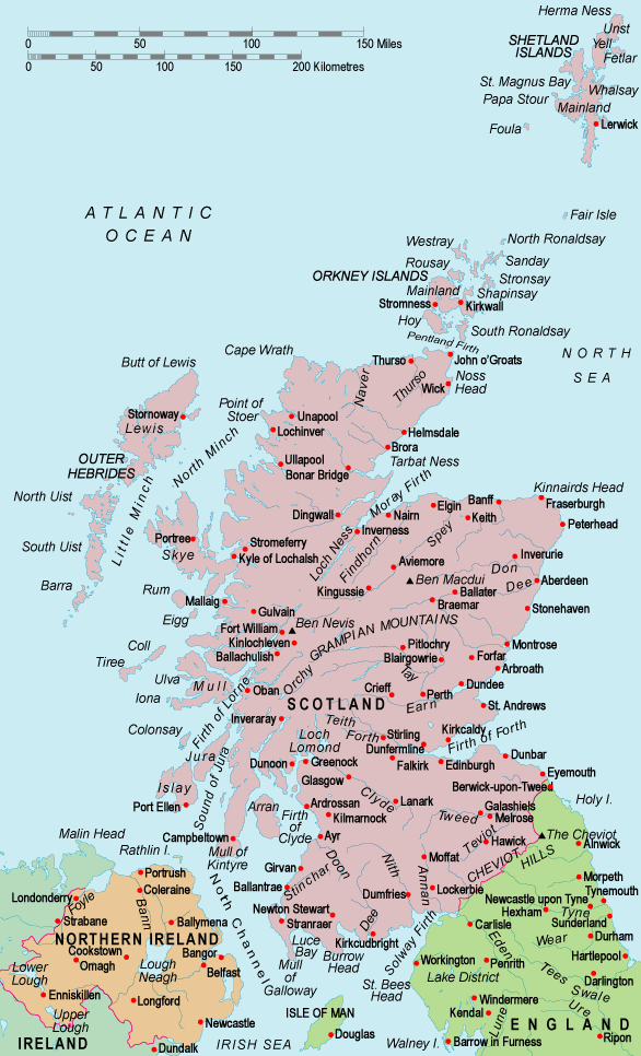 Scotland Map Maps Of Scotland